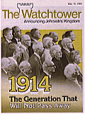 Watchtower's 1914 Generation prophecy proves false