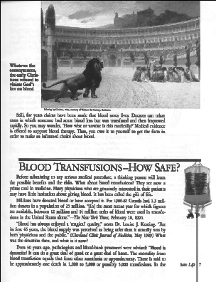 [page 7 of the 1990 WT booklet HOW CAN BLOOD SAVE YOUR LIFE]